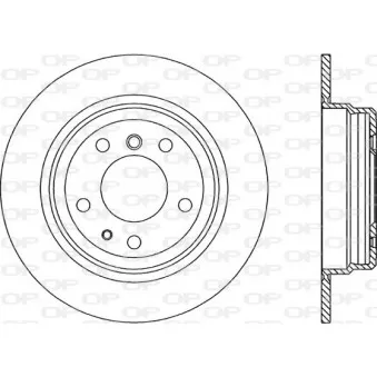 Jeu de 2 disques de frein arrière OPEN PARTS BDA1086.10