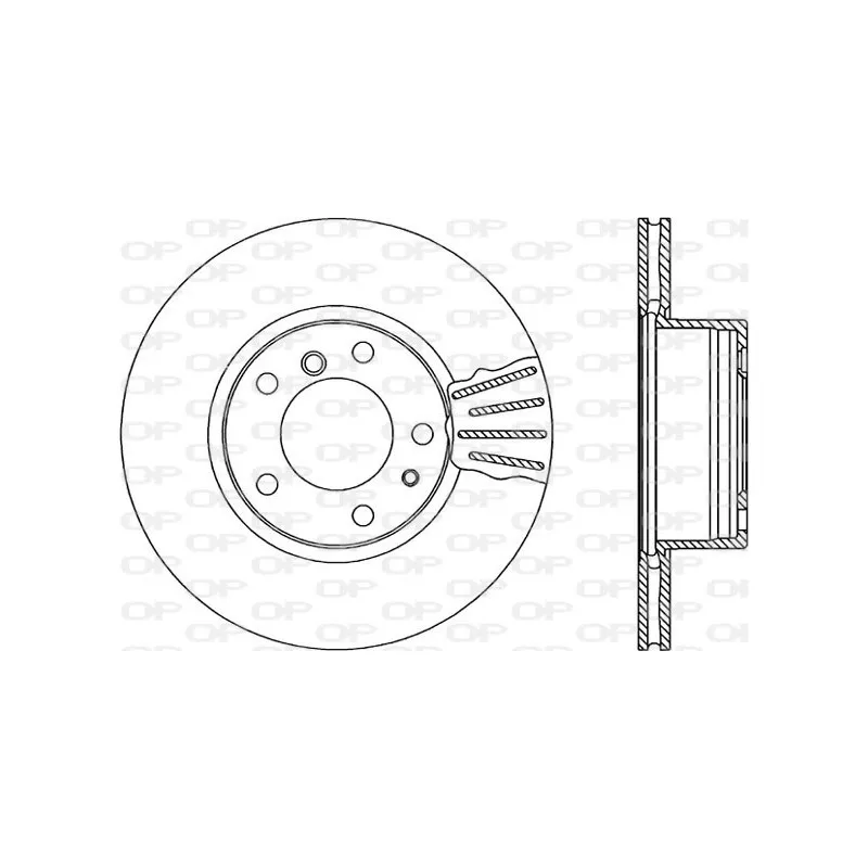 Jeu de 2 disques de frein avant OPEN PARTS BDA1087.20