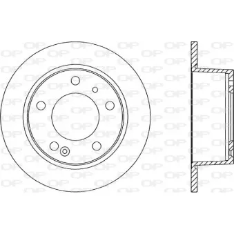Jeu de 2 disques de frein arrière OPEN PARTS BDA1110.10