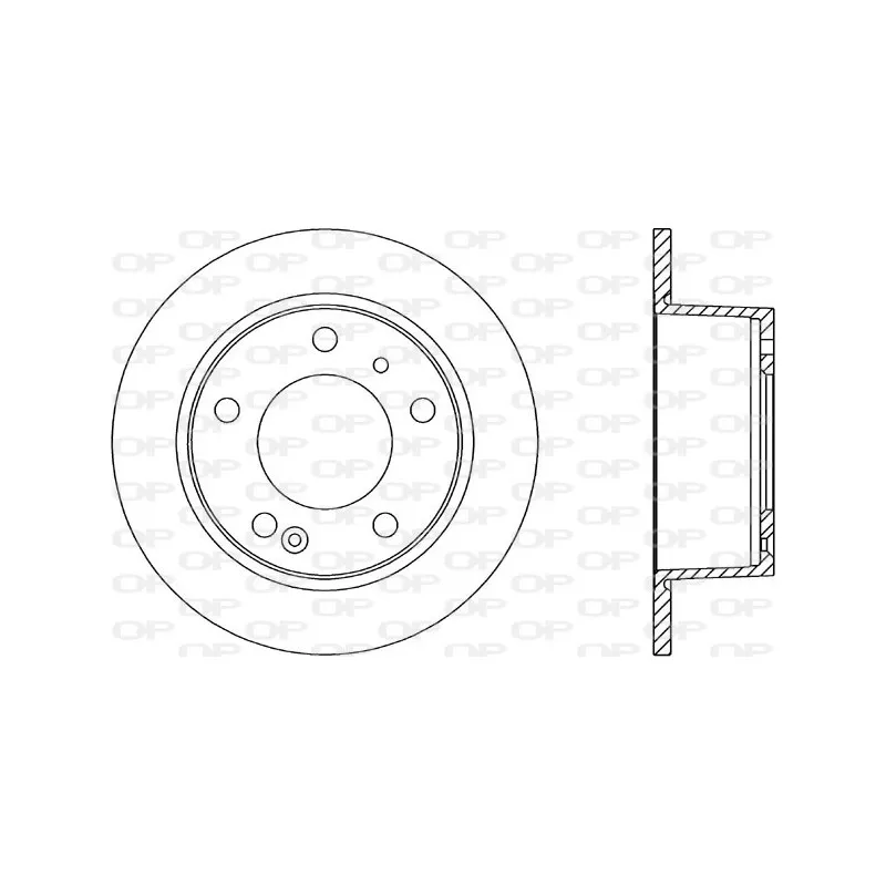 Jeu de 2 disques de frein arrière OPEN PARTS BDA1110.10