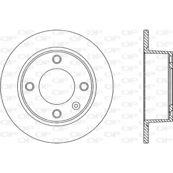 Jeu de 2 disques de frein arrière OPEN PARTS BDA1113.10
