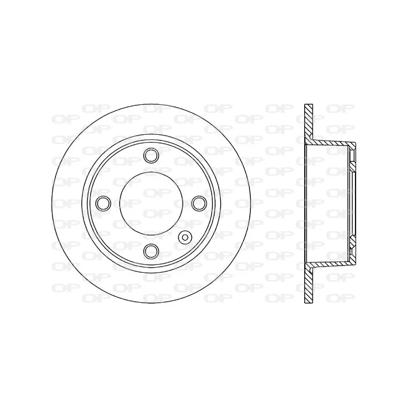 Jeu de 2 disques de frein arrière OPEN PARTS BDA1113.10