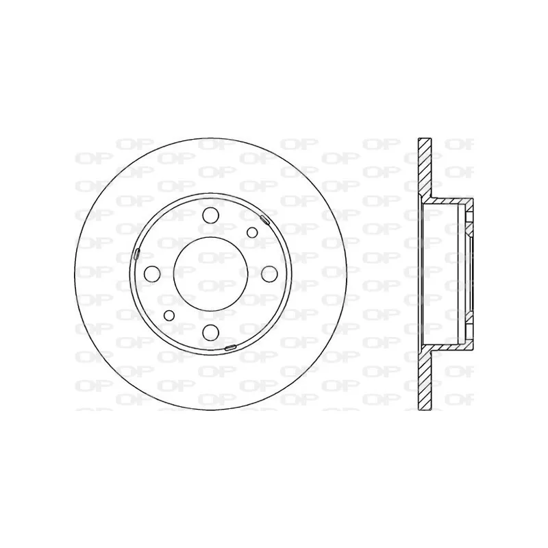 Jeu de 2 disques de frein avant OPEN PARTS BDA1131.10