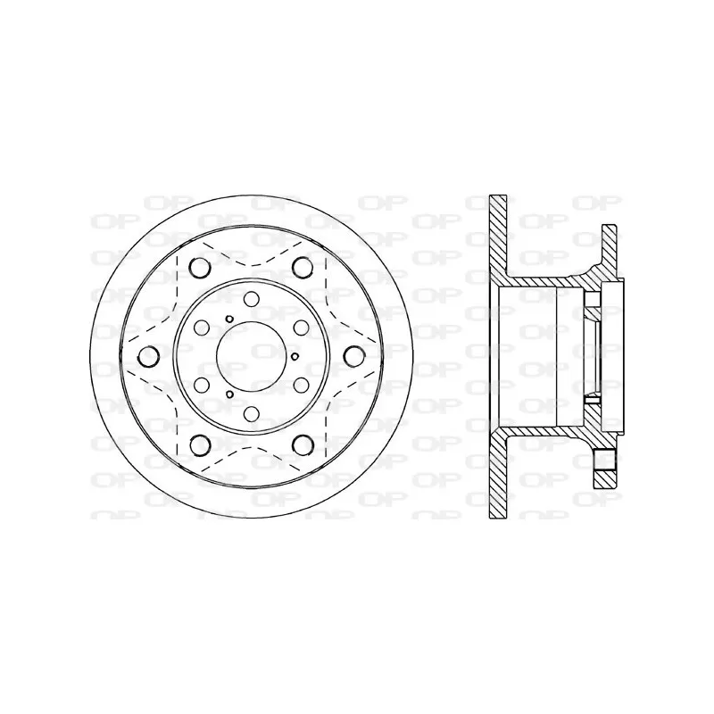 Jeu de 2 disques de frein avant OPEN PARTS BDA1132.10