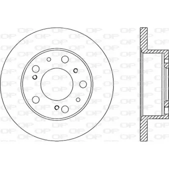 Jeu de 2 disques de frein avant OPEN PARTS BDA1136.10