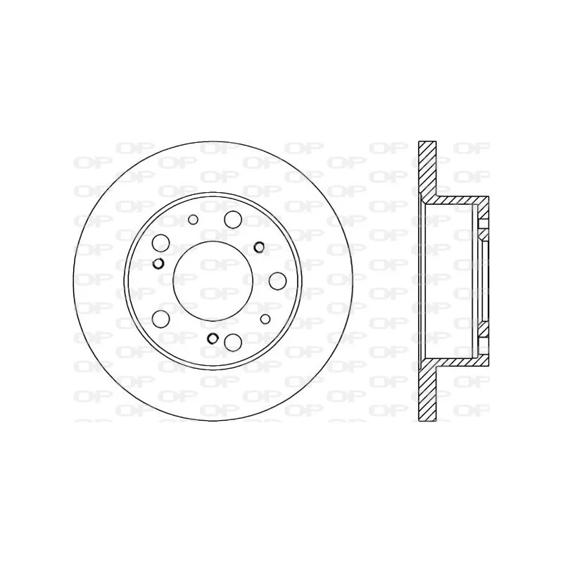 Jeu de 2 disques de frein avant OPEN PARTS BDA1136.10