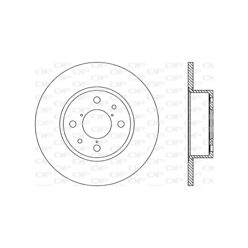 Jeu de 2 disques de frein arrière OPEN PARTS BDA1137.10