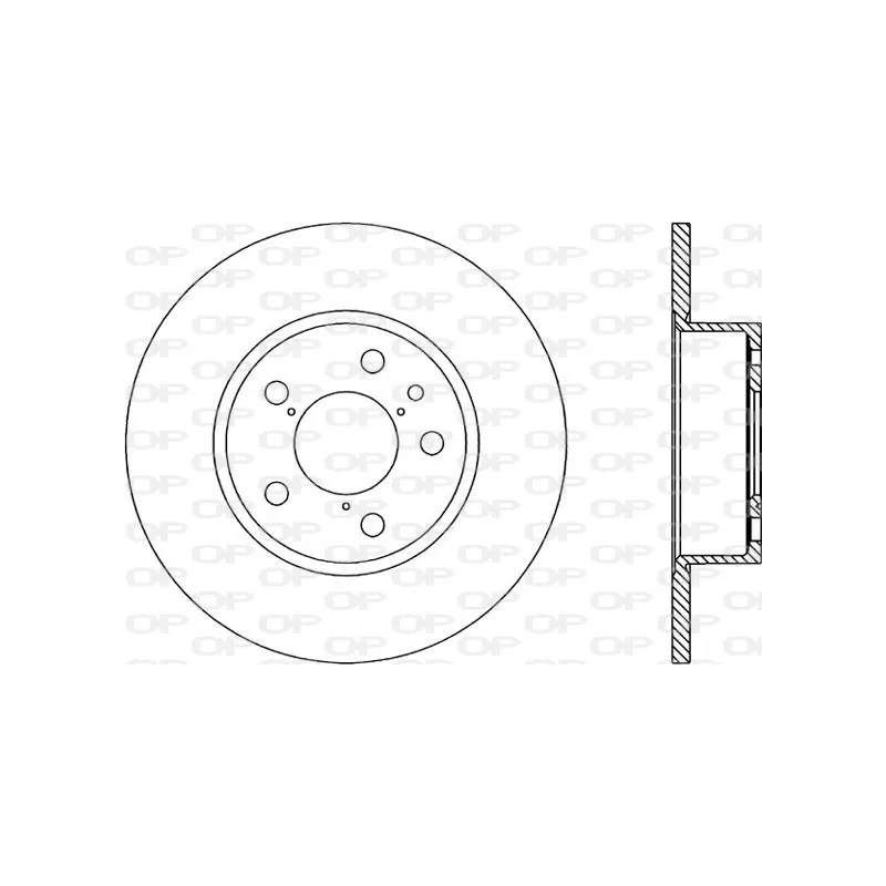 Jeu de 2 disques de frein arrière OPEN PARTS BDA1138.10