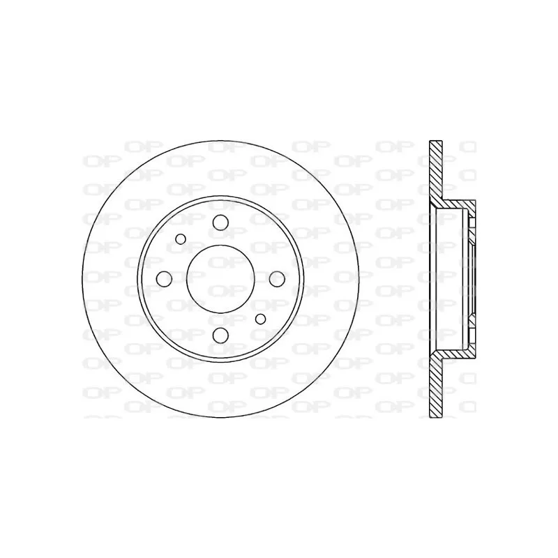 Jeu de 2 disques de frein arrière OPEN PARTS BDA1144.10