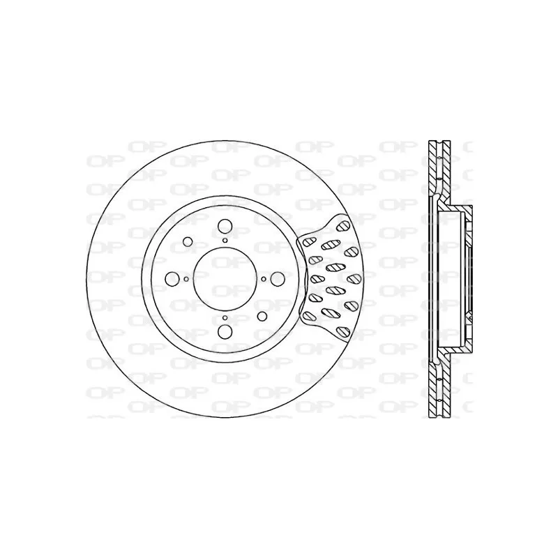 Jeu de 2 disques de frein avant OPEN PARTS BDA1146.20