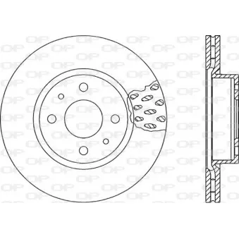 Jeu de 2 disques de frein avant OPEN PARTS BDA1147.20