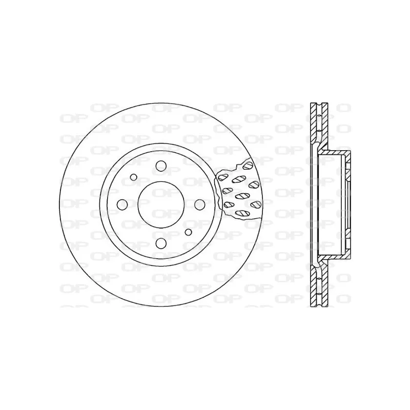 Jeu de 2 disques de frein avant OPEN PARTS BDA1147.20