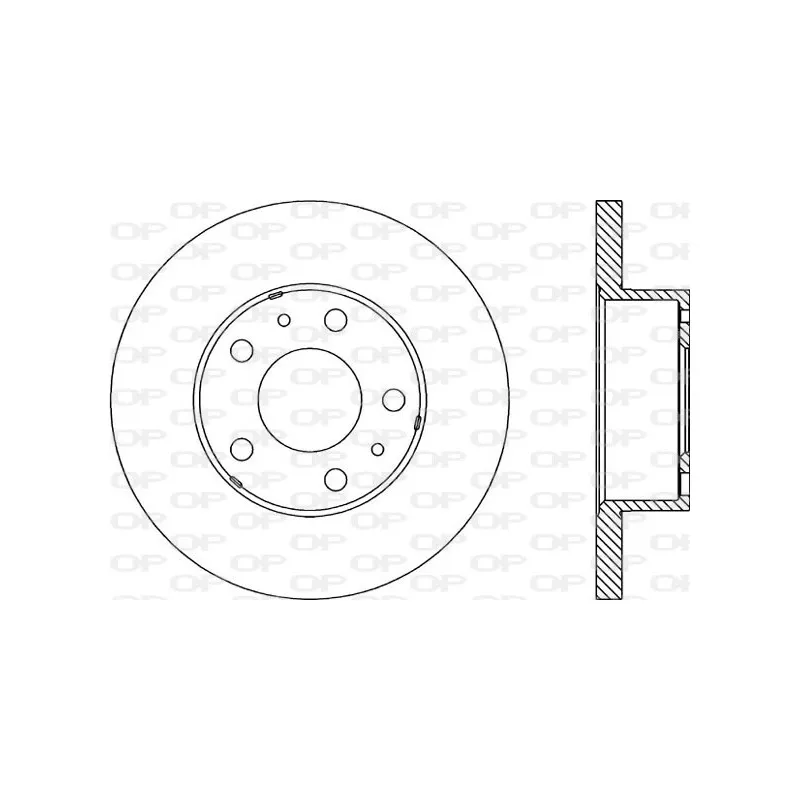Jeu de 2 disques de frein avant OPEN PARTS BDA1150.10