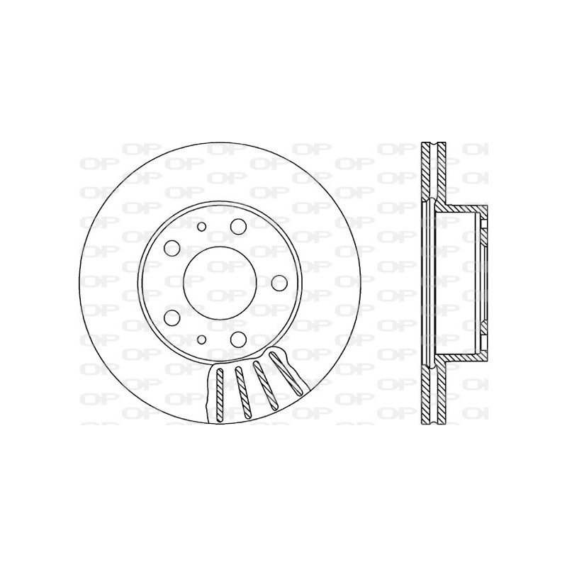 Jeu de 2 disques de frein avant OPEN PARTS BDA1151.20