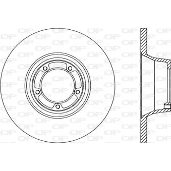Jeu de 2 disques de frein avant OPEN PARTS BDA1159.10