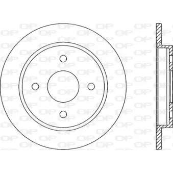 Jeu de 2 disques de frein arrière OPEN PARTS BDA1165.10