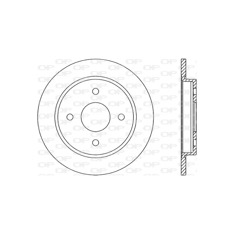 Jeu de 2 disques de frein arrière OPEN PARTS BDA1165.10