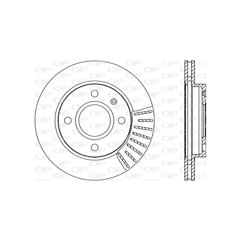 Jeu de 2 disques de frein avant OPEN PARTS BDA1176.20