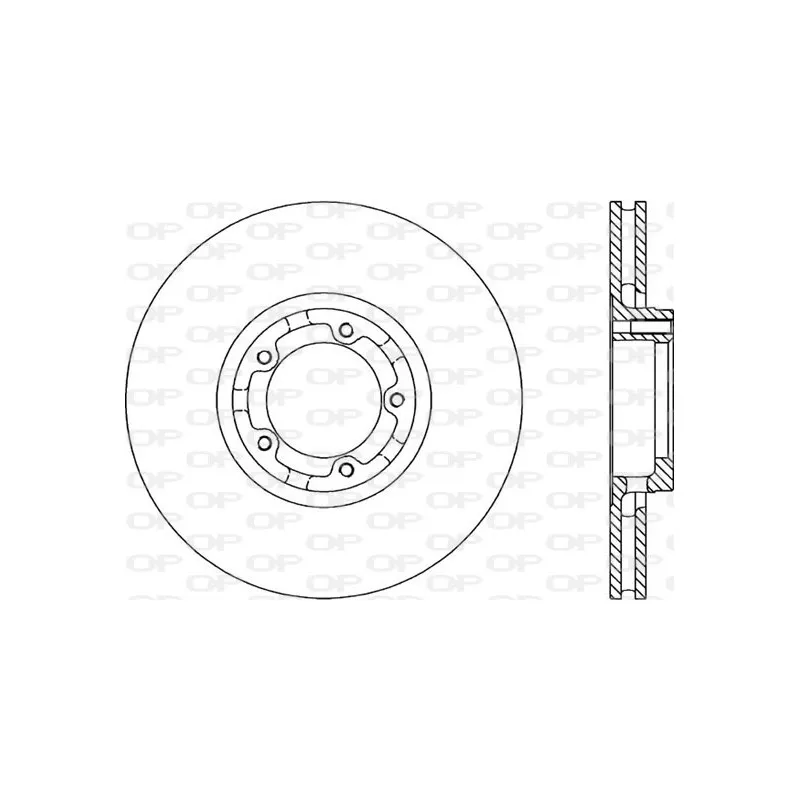 Jeu de 2 disques de frein avant OPEN PARTS BDA1183.20