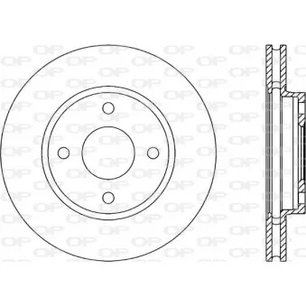 Jeu de 2 disques de frein avant OPEN PARTS BDA1184.20