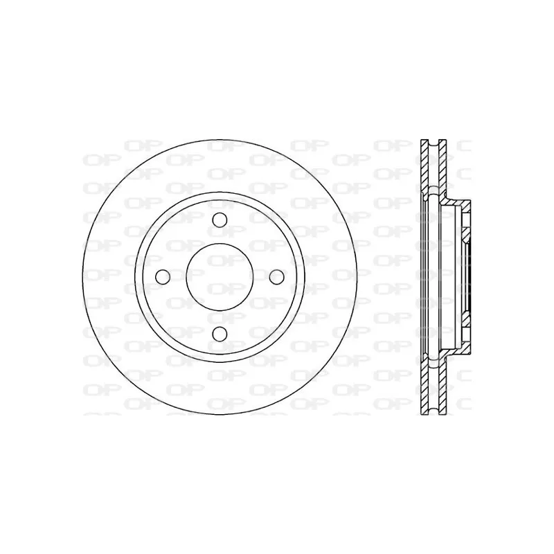Jeu de 2 disques de frein avant OPEN PARTS BDA1184.20