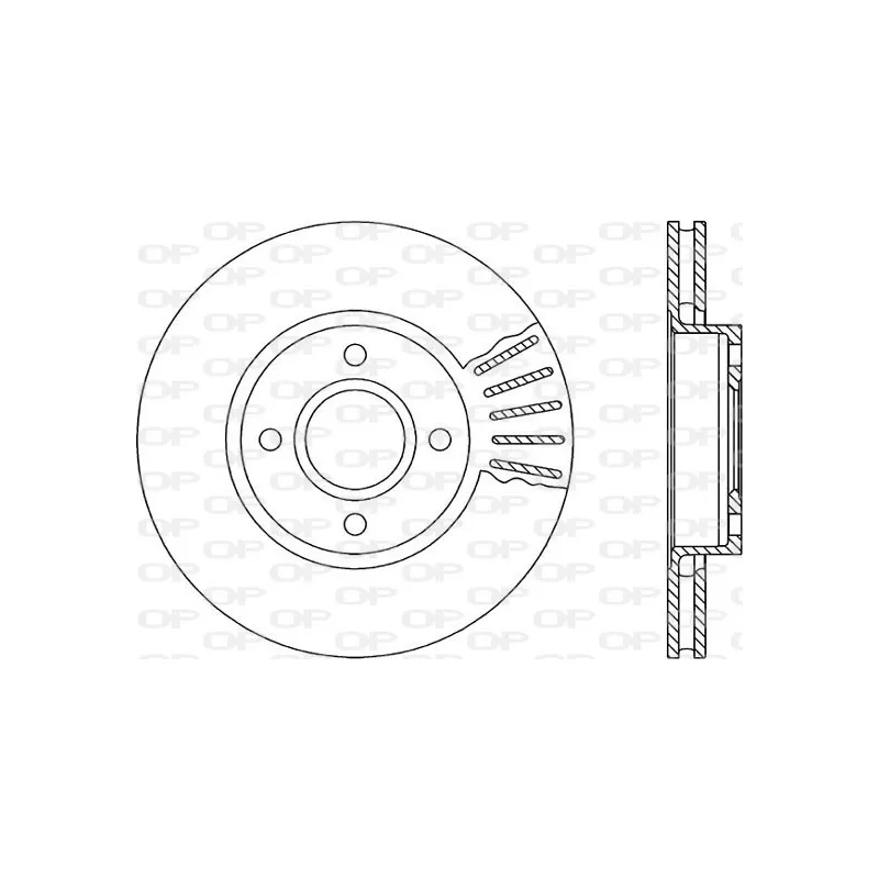 Jeu de 2 disques de frein avant OPEN PARTS BDA1190.20