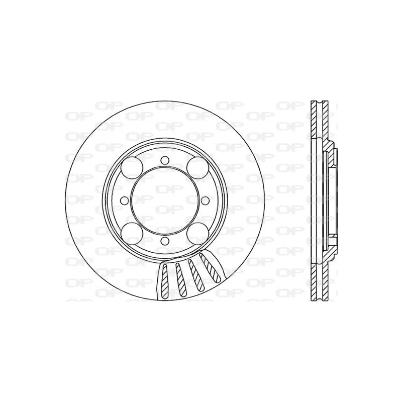 Jeu de 2 disques de frein avant OPEN PARTS BDA1193.20