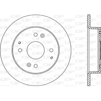 Jeu de 2 disques de frein arrière OPEN PARTS BDA1214.10