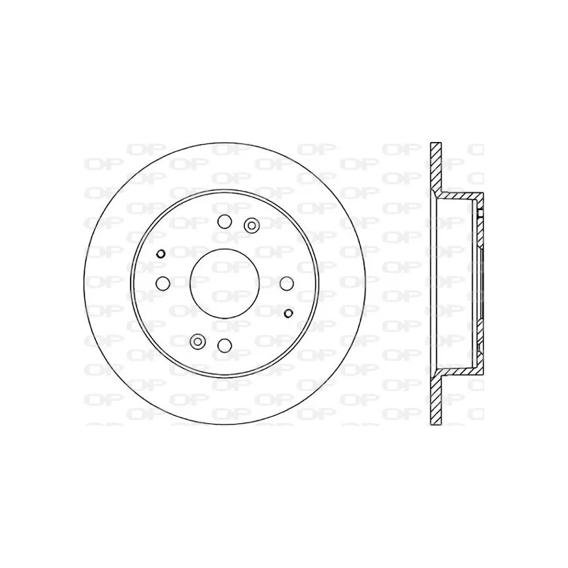Jeu de 2 disques de frein arrière OPEN PARTS BDA1214.10