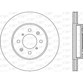 Jeu de 2 disques de frein avant OPEN PARTS BDA1215.20