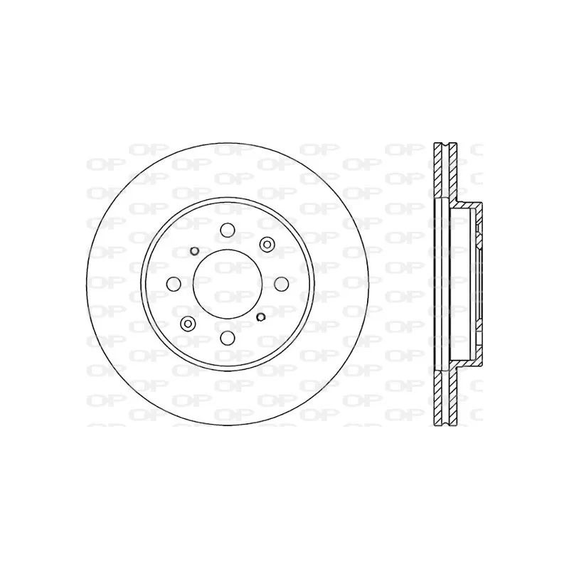 Jeu de 2 disques de frein avant OPEN PARTS BDA1215.20