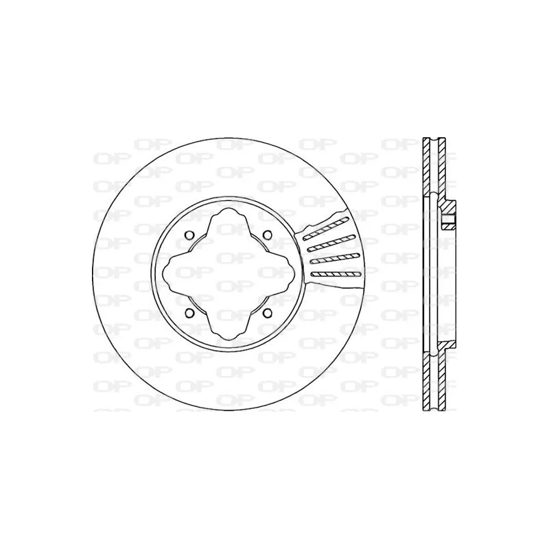 Jeu de 2 disques de frein avant OPEN PARTS BDA1222.20