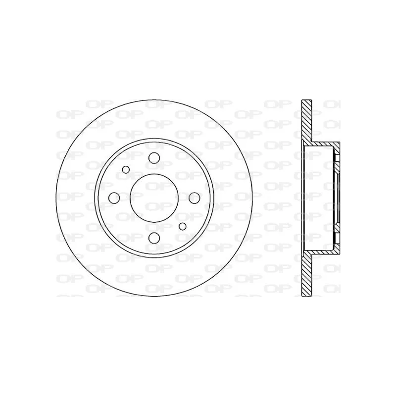 Jeu de 2 disques de frein avant OPEN PARTS BDA1229.10