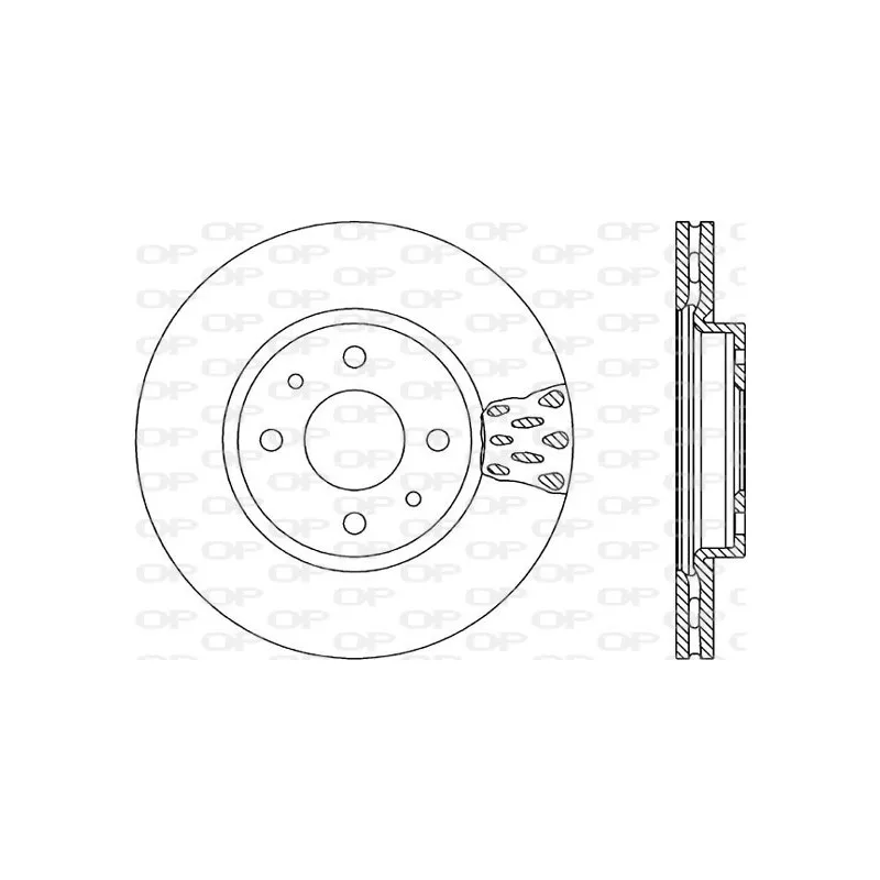 Jeu de 2 disques de frein avant OPEN PARTS BDA1235.20