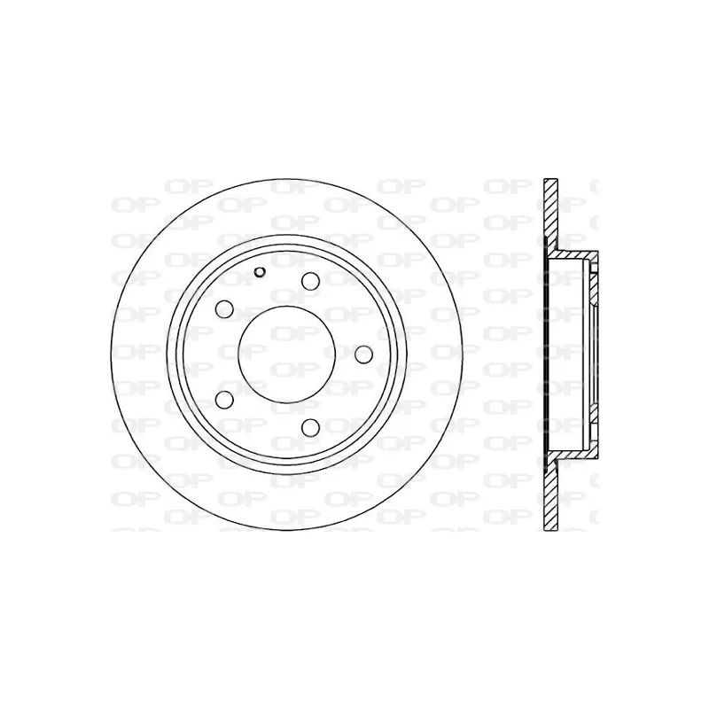 Jeu de 2 disques de frein arrière OPEN PARTS BDA1282.10