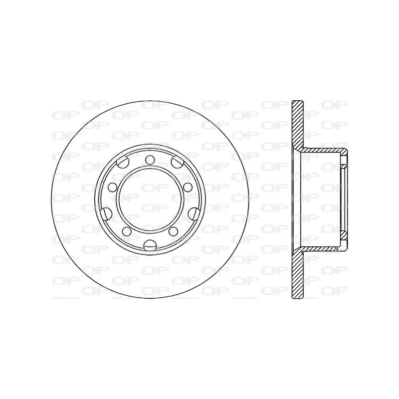 Jeu de 2 disques de frein avant OPEN PARTS BDA1299.10