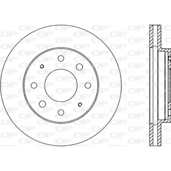 Jeu de 2 disques de frein avant OPEN PARTS BDA1345.20