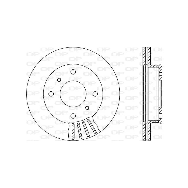 Jeu de 2 disques de frein avant OPEN PARTS BDA1388.20