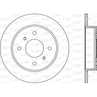 Jeu de 2 disques de frein arrière OPEN PARTS BDA1391.10