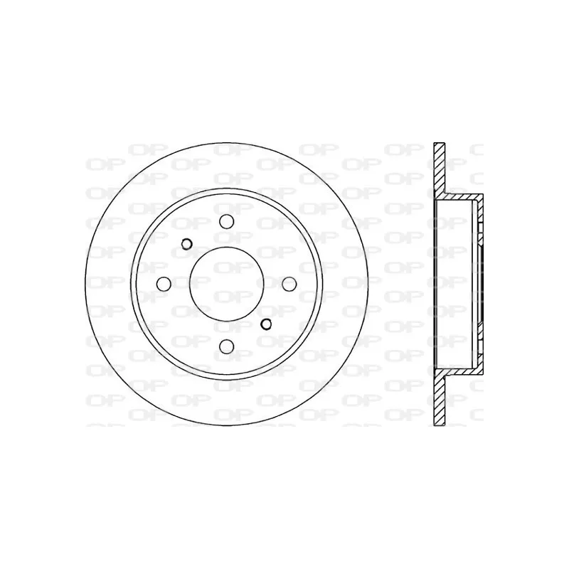 Jeu de 2 disques de frein arrière OPEN PARTS BDA1391.10