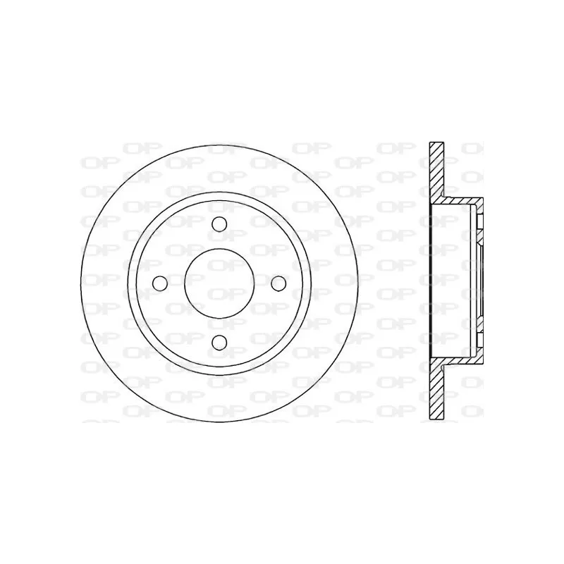 Jeu de 2 disques de frein avant OPEN PARTS BDA1395.10