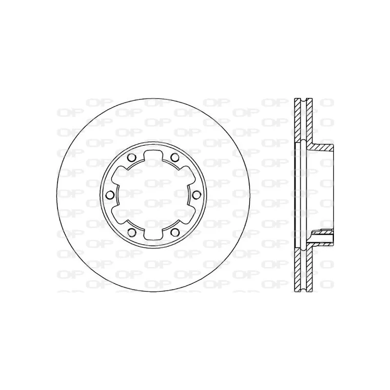 Jeu de 2 disques de frein avant OPEN PARTS BDA1398.20