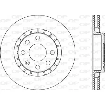 Jeu de 2 disques de frein avant OPEN PARTS BDA1412.20