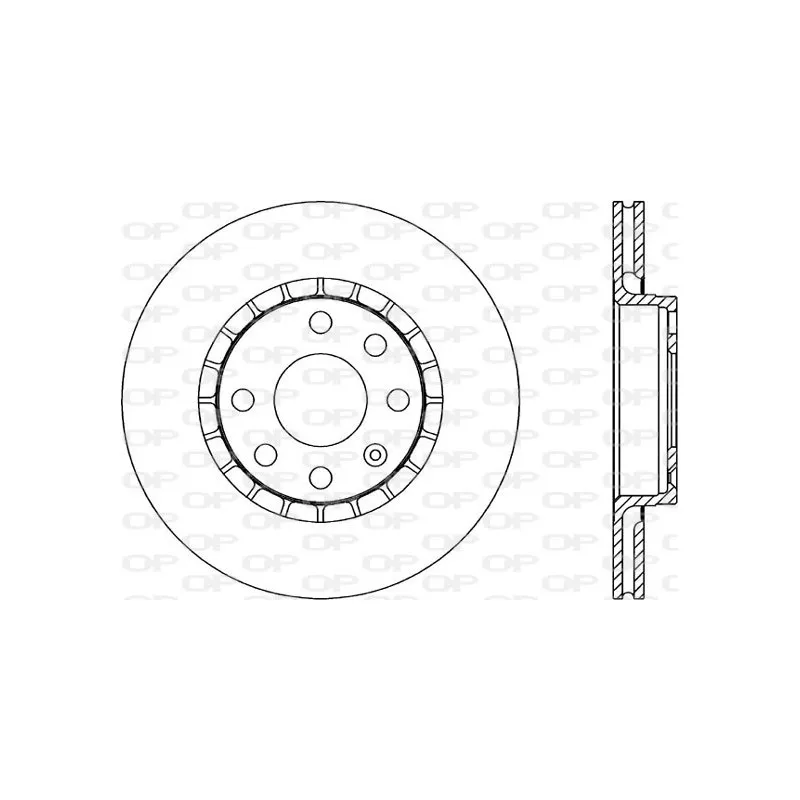 Jeu de 2 disques de frein avant OPEN PARTS BDA1415.20