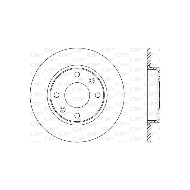 Jeu de 2 disques de frein avant OPEN PARTS BDA1428.10