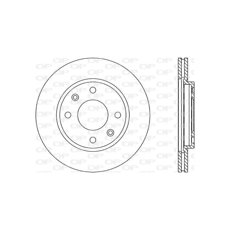 Jeu de 2 disques de frein avant OPEN PARTS BDA1432.20