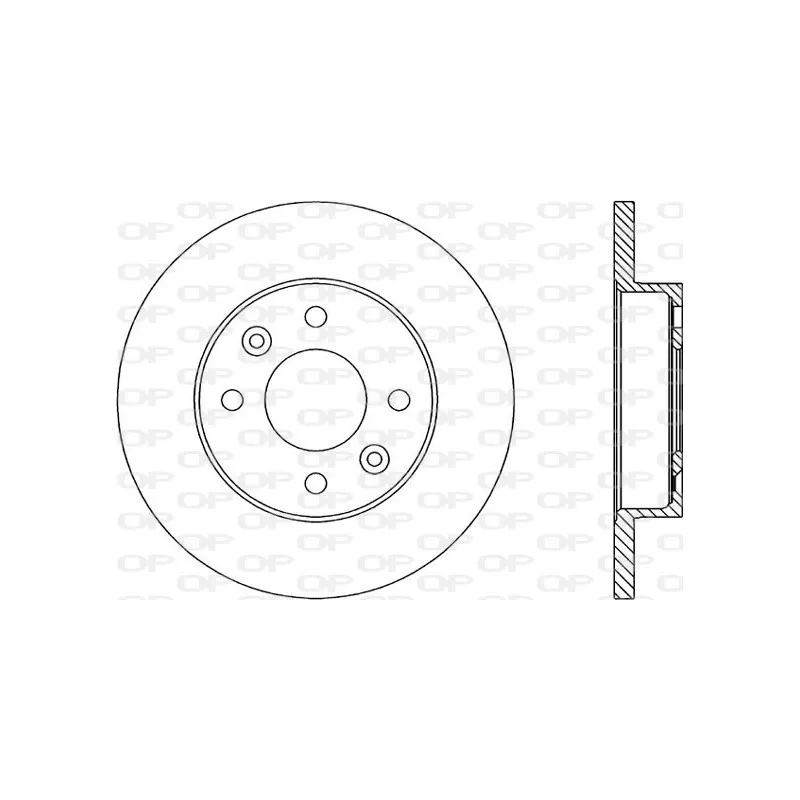 Jeu de 2 disques de frein avant OPEN PARTS BDA1446.10