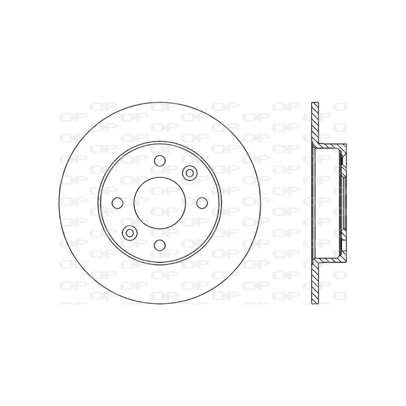 Jeu de 2 disques de frein avant OPEN PARTS BDA1447.10