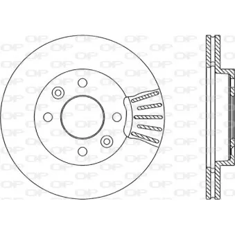 Jeu de 2 disques de frein avant OPEN PARTS BDA1450.20