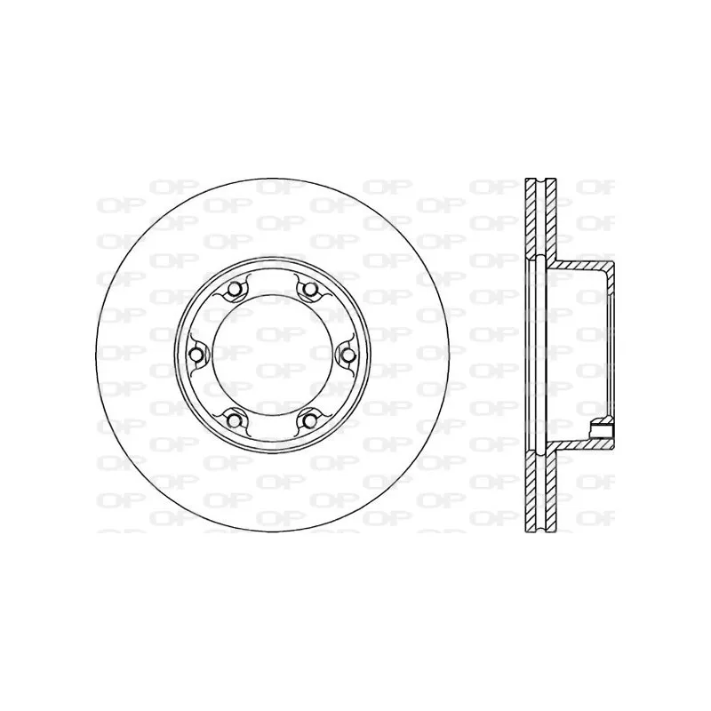 Jeu de 2 disques de frein avant OPEN PARTS BDA1451.20